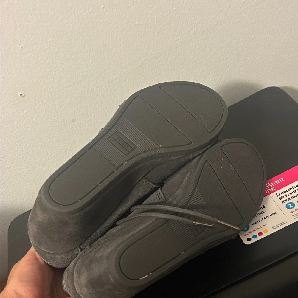 Toms Gray Suede Wedge Booties  C - Picture 3 of 6